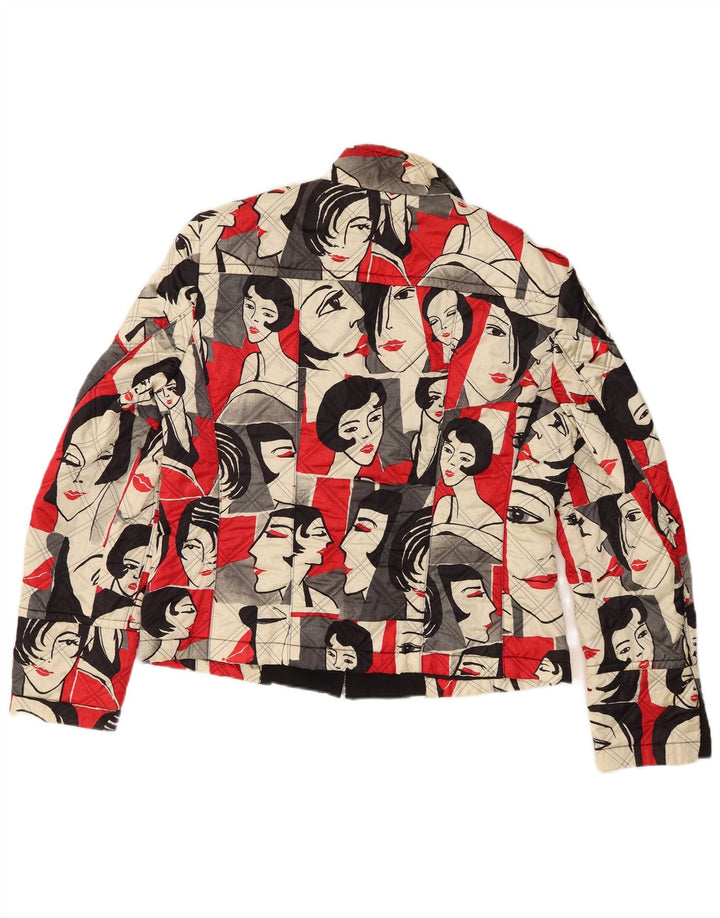 Apriori Veste Bomber Graphique Femme UK 14 Large Acétate Multicolore