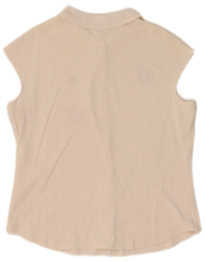 Lacoste Chemise à manches courtes pour femme Taille 44 Grand Blanc