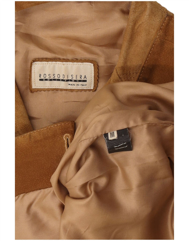 Rossodisera Veste blazer en daim à 3 boutons pour femme UK 14 Beige moyen