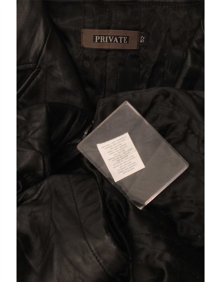 Private Manteau En Cuir Homme IT 52 XL Noir