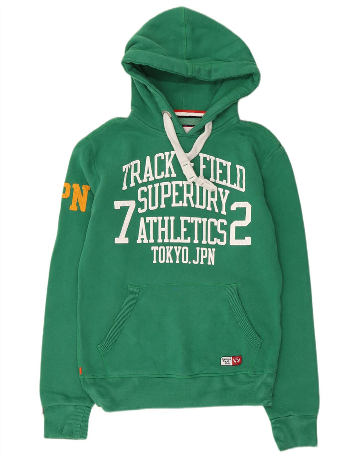 Superdry Pull à capuche graphique en coton vert petit homme