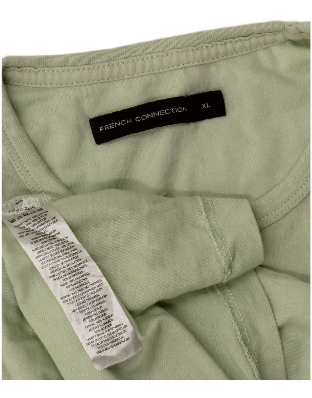 French Connection T-Shirt Homme Top XL Vert Coton