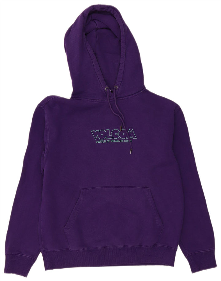 VOLCOM Pull à capuche surdimensionné graphique pour femme UK 10 Small Violet