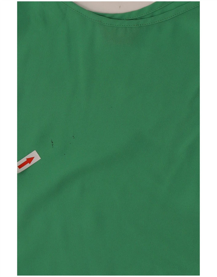 Topshop Femme Cami Top UK 10 Petit Vert Polyester