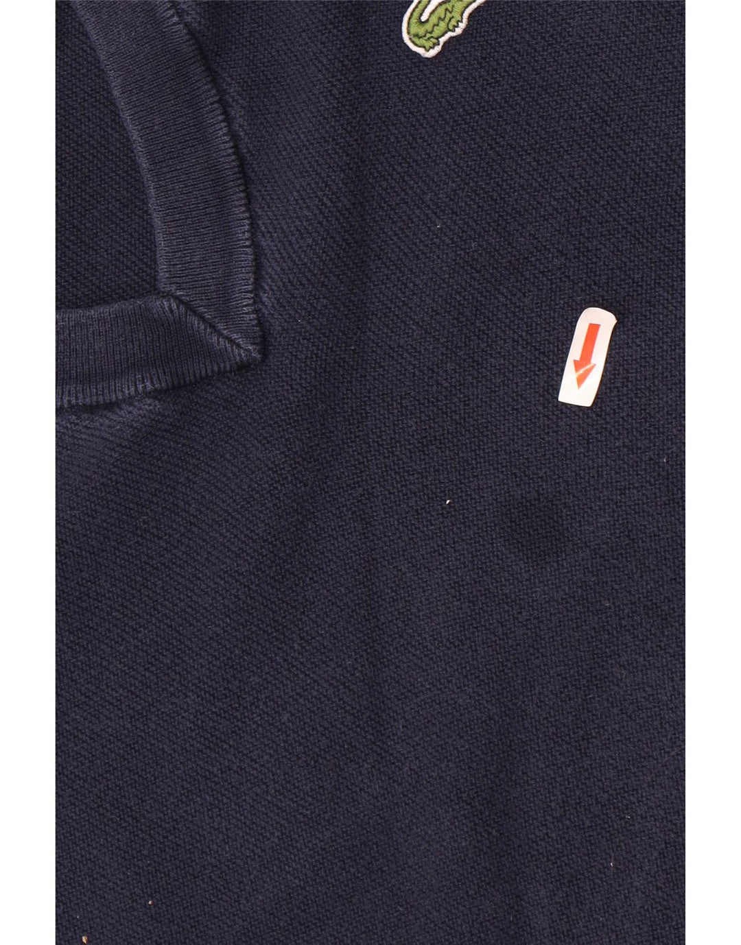 Lacoste Womens Crop V-neck Jumper Pull Taille 38 Moyen Bleu Marine Coton