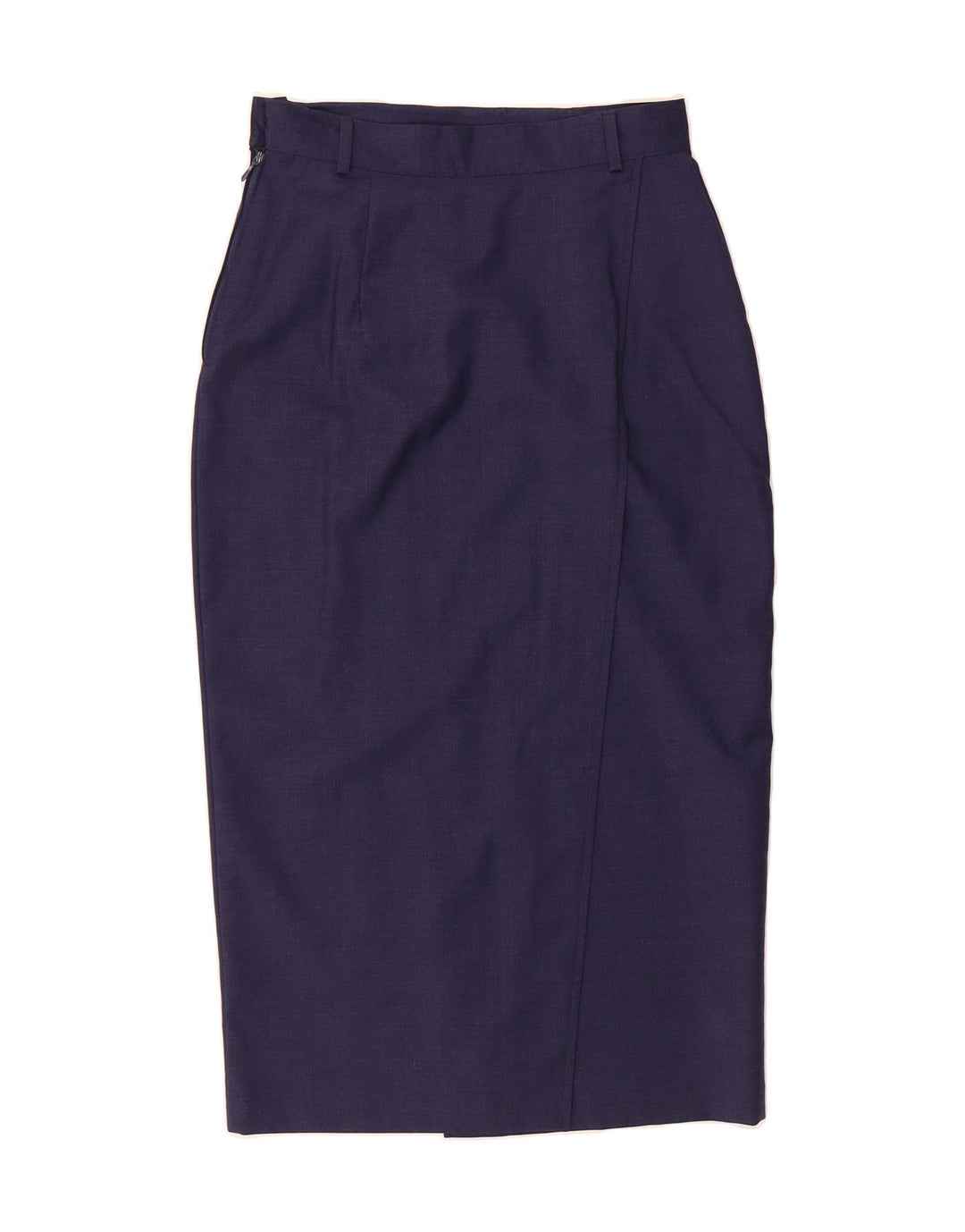 BENETTON Womens Pencil Skirt IT 44 Medium W30 Navy Blue Virgin Wool Vintage Benetton and Second-Hand Benetton from Messina Hembry 