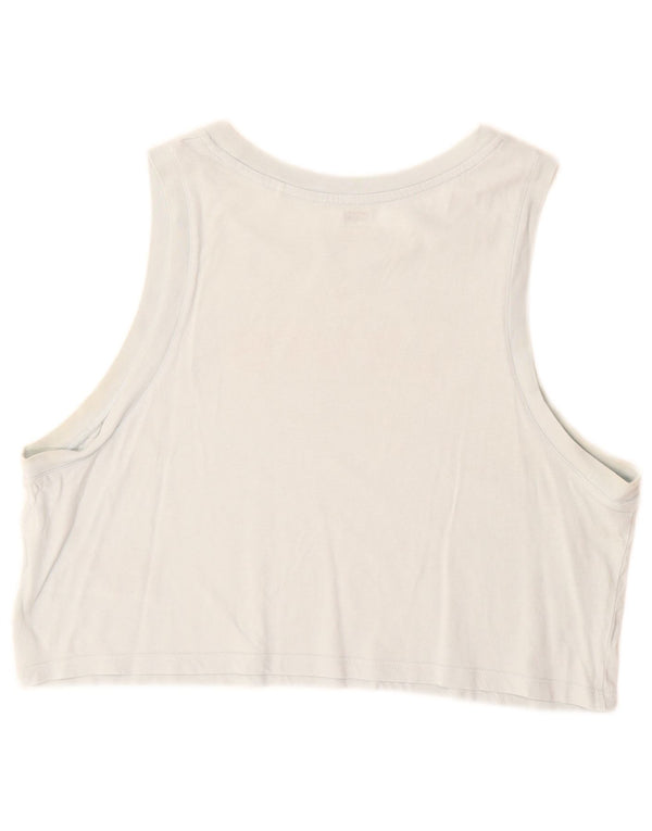 Levi's Débardeur Crop Graphic Femme UK 16 Large Bleu Coton