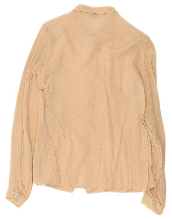 Blouse chemise femme vintage IT 42 Soie Beige Moyenne