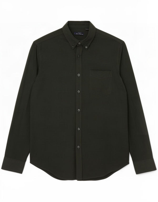 Ben Sherman Chemise Homme Vert Moyen Coton