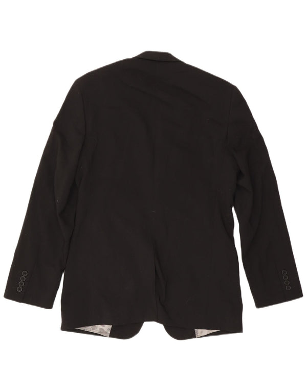Ted Baker Veste Blazer 2 Boutons Homme UK 38 Laine Noir Moyen