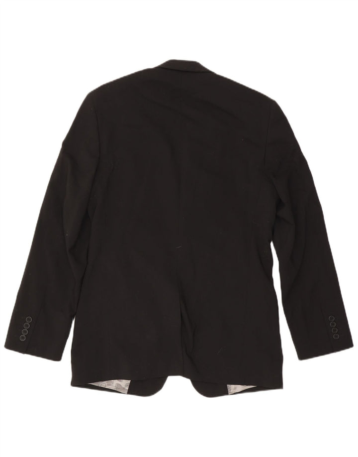 Ted Baker Veste Blazer 2 Boutons Homme UK 38 Laine Noir Moyen