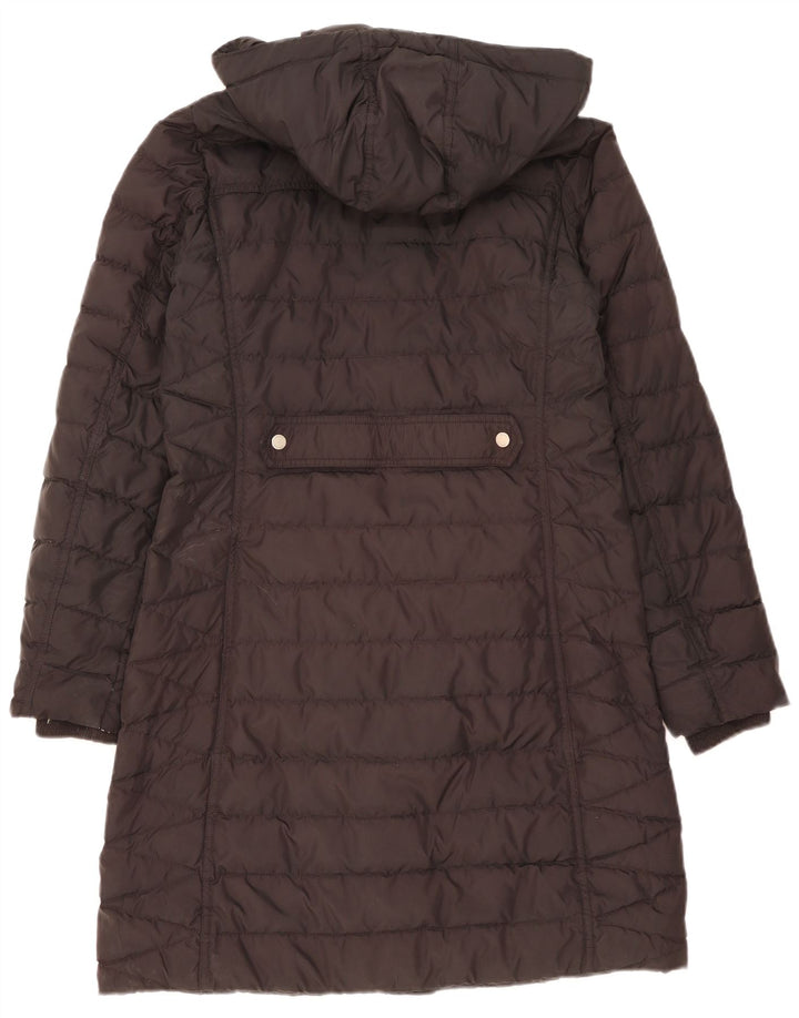 Tommy Hilfiger Manteau rembourré à capuche pour femme UK 16 Petit Noir Polyester