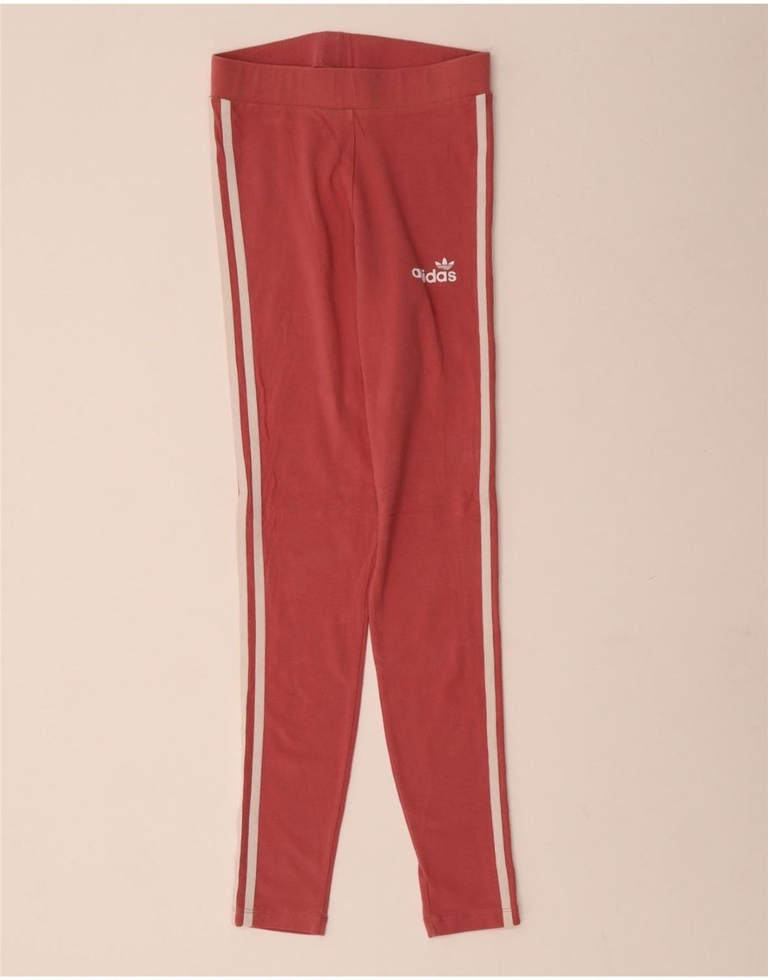 ADIDAS Leggings Femme UK 8 Petit Rose Coton