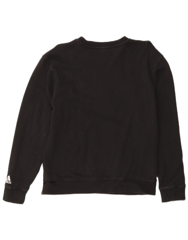 Adidas Sweat-shirt graphique pour femme UK 4/6 XS Noir Coton