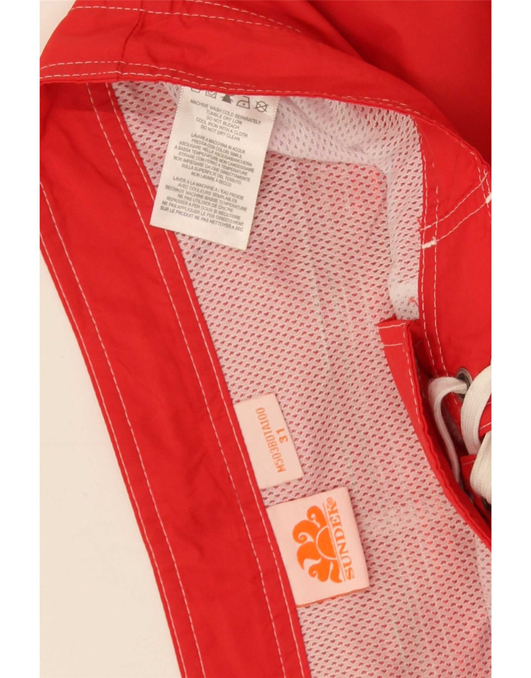 Short de bain homme Sundek polyester rouge moyen