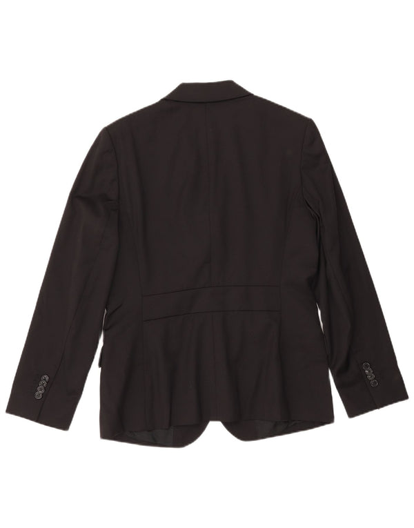 BROOKS BROTHERS Veste blazer à 2 boutons pour femme US 6 Laine noire moyenne