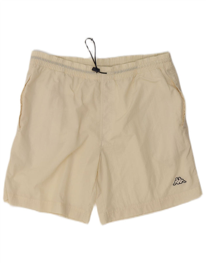 KAPPA Short de Bain Homme Large Blanc Cassé Polyamide