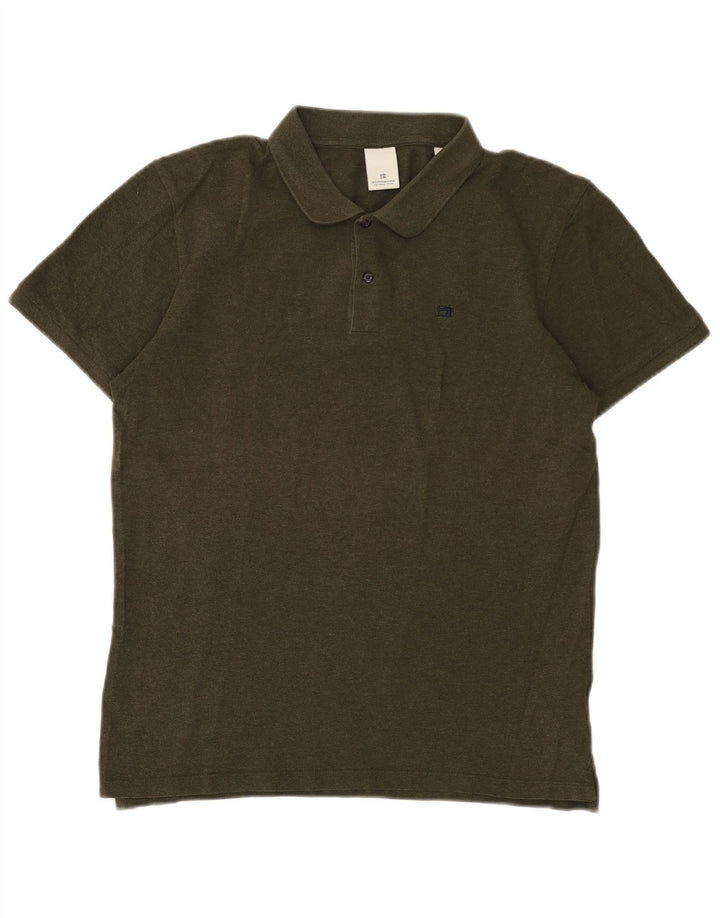 Scotch & Soda Polo Homme Kaki Moyen Coton