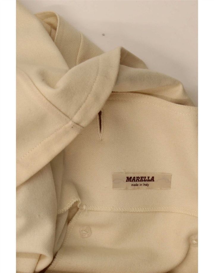 Marella Veste Blazer Double Boutonnage Femme UK 14 Large Beige