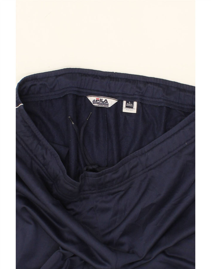 FILA Mens Tracksuit Trousers Large Navy Blue Polyester Vintage Fila and Second-Hand Fila from Messina Hembry 