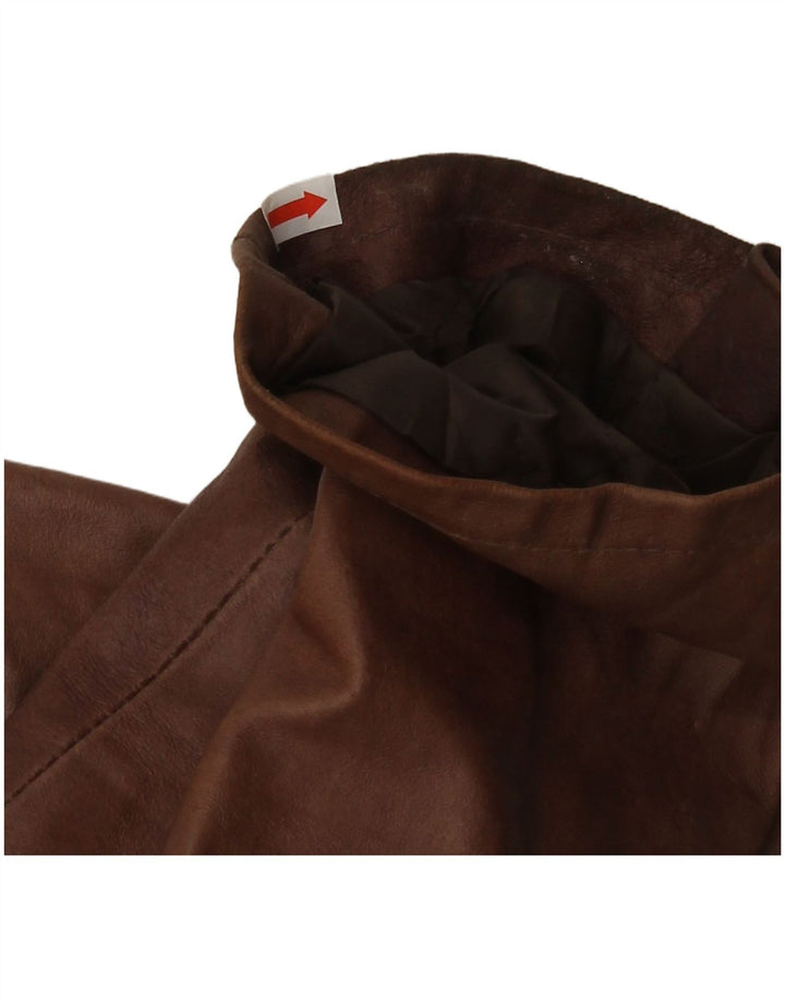 MASTERPELLE Veste en cuir bomber pour homme UK 40 Grand cuir marron