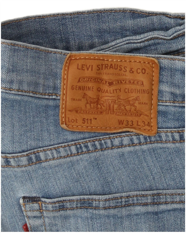 LEVI'S Jean Slim 511 Homme W33 L34 Bleu Coton