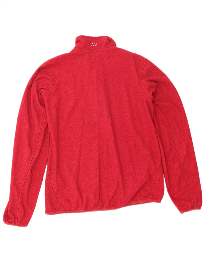 Berghaus Pull polaire à col zippé pour femme UK 12 Rouge moyen Polyester