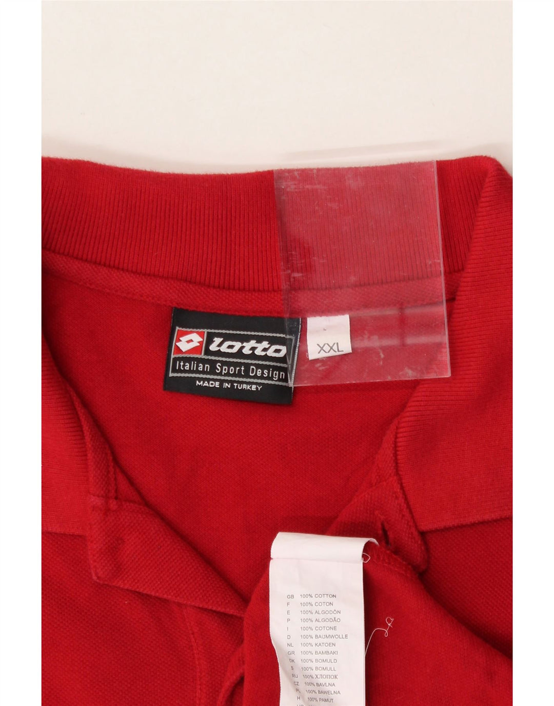 LOTTO Mens Polo Shirt 2XL Red Cotton Vintage Lotto and Second-Hand Lotto from Messina Hembry 