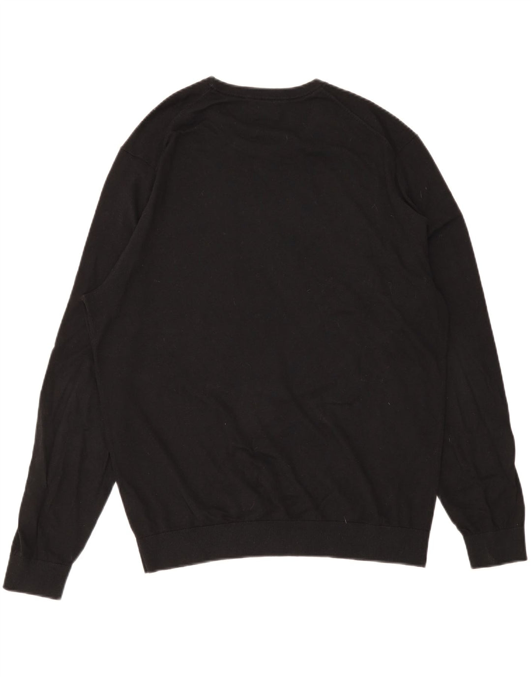 Massimo Dutti Pull à col rond pour homme 2XL en coton noir