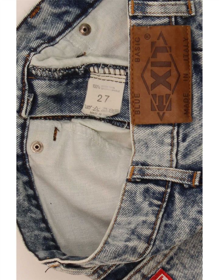jupe en denim femme vintage W27 petit coton bleu