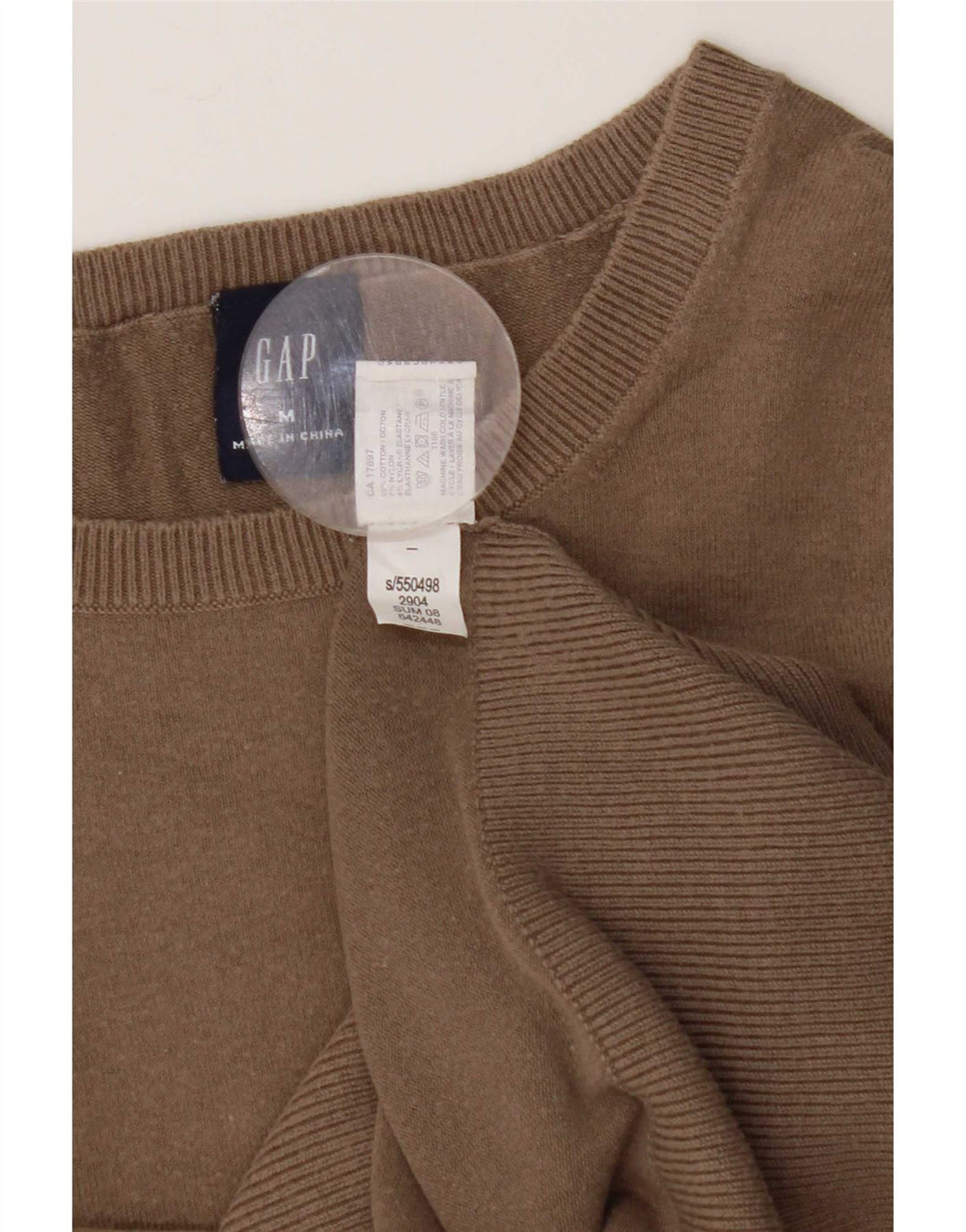 Gap Womens Vest Débardeur UK 12 Coton Marron Moyen