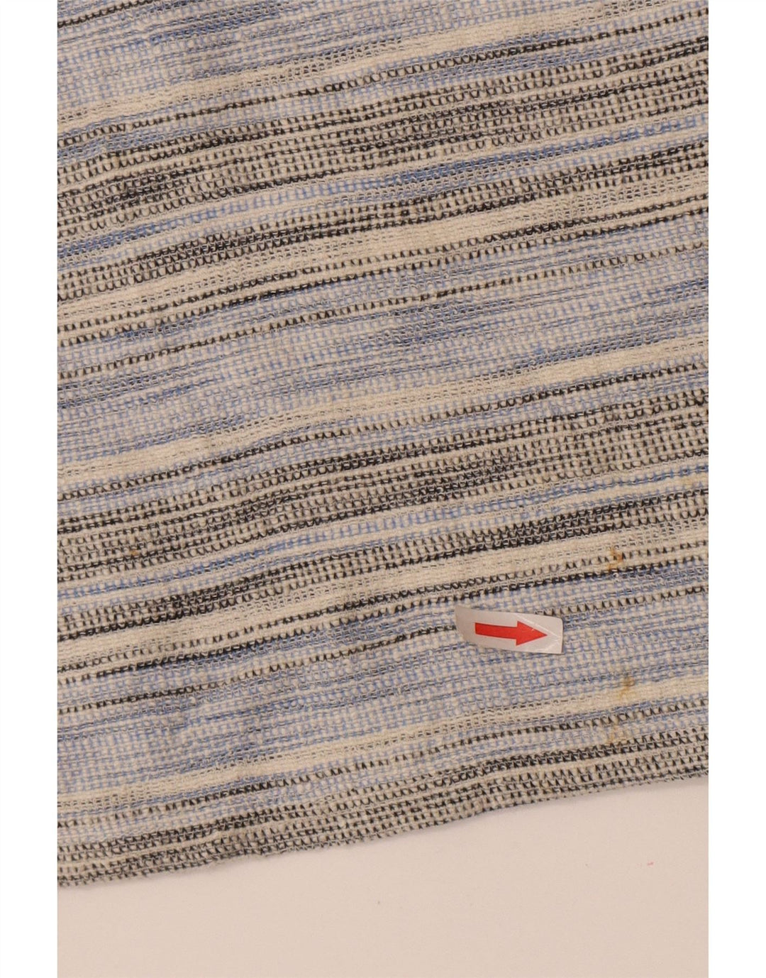 Oasis Haut Femme Manches Longues UK 10 Petit Bleu Rayé Coton