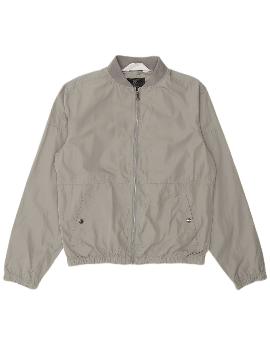 Marks & Spencer Veste Bomber Homme UK 38 Gris Moyen Polyester