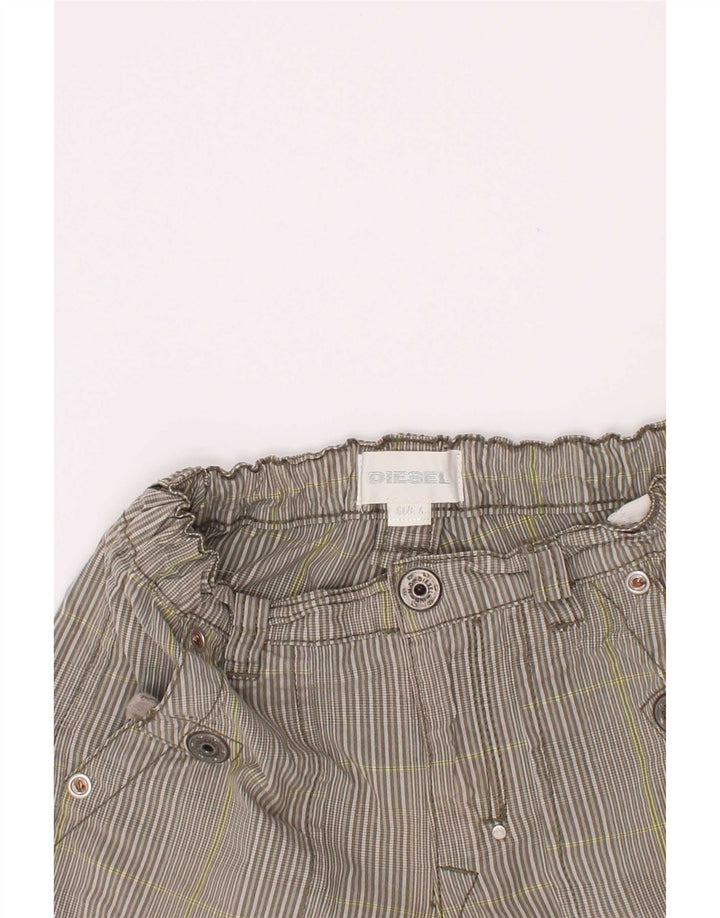 Diesel Short Cargo Garçon 3-4 Ans W22 Gris Rayé Coton