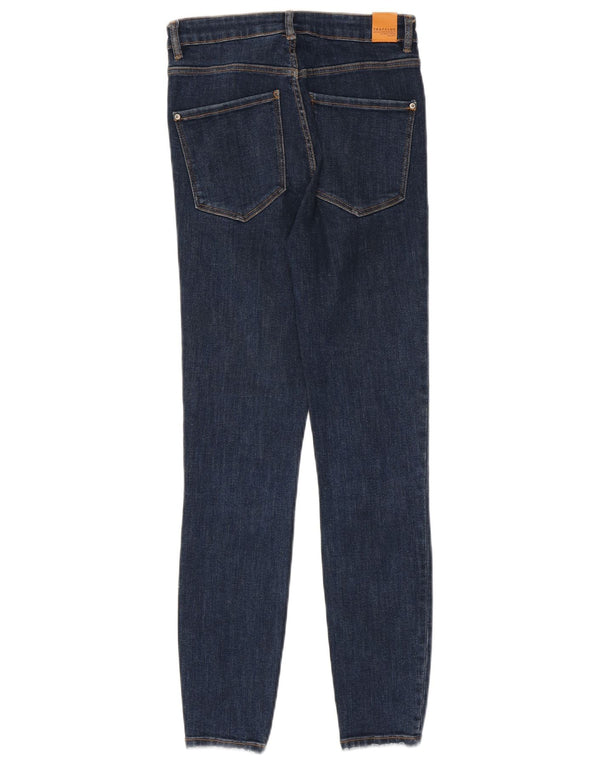 Zara Femme Trafaluc Jean Skinny Taille Haute EU 36 XS W26 L27 Bleu Marine