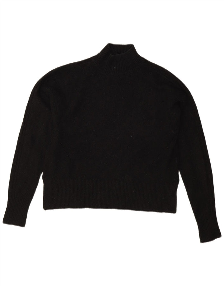Jack Wills Pull surdimensionné à col roulé pour femme UK 8 Small Noir