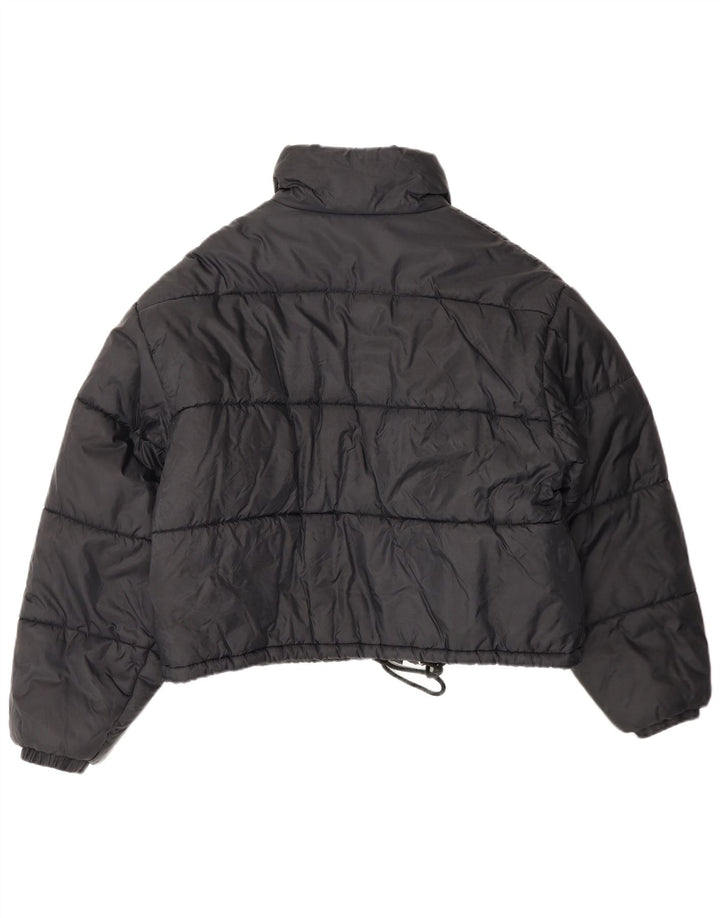Sisley Femme Veste Courte Oversize Rembourrée UK 14 Medium Noir Polyamide