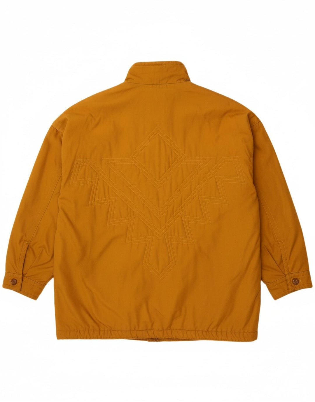 VINTAGE Womens Windbreaker Jacket UK 18 XL Yellow Polyester