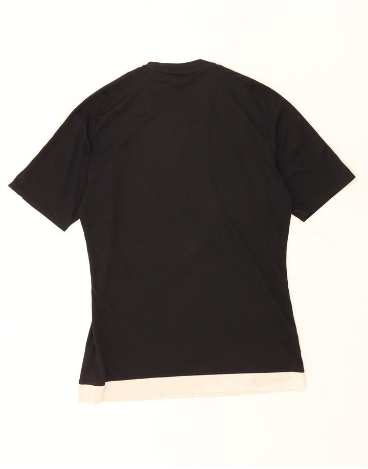 ADIDAS T-shirt Climalite pour hommes, petit, noir, polyester color block