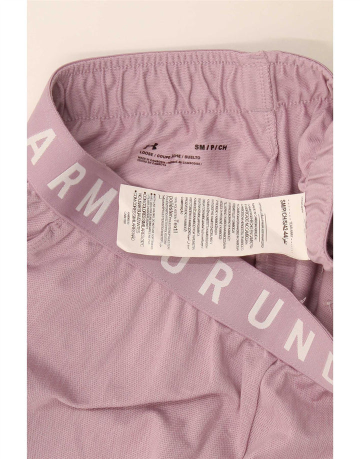 Under Armour Short de Sport Graphique Femme UK 10 Petit Rose Polyester