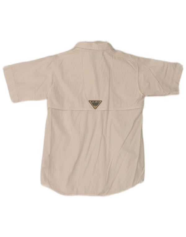 Chemise à manches courtes Columbia garçon 6-7 ans blanc coton