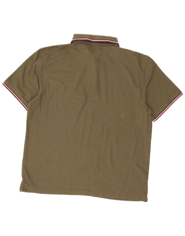 Tommy Hilfiger Polo coupe classique pour homme 2XL en coton kaki