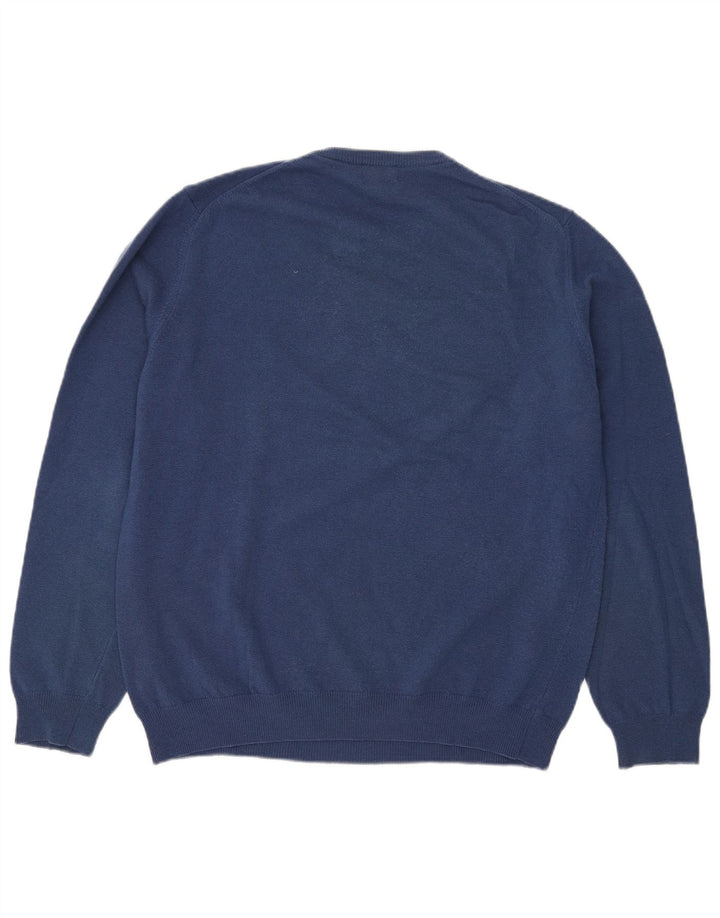 Pull pour hommes Henry Cottons Col Ras du Cou 2XL Bleu Laine
