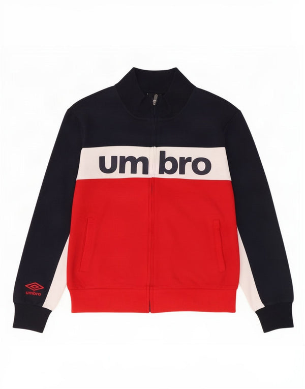 Umbro Veste de Survêtement Graphique Homme Bleu Marine Moyen Coton Colorblock