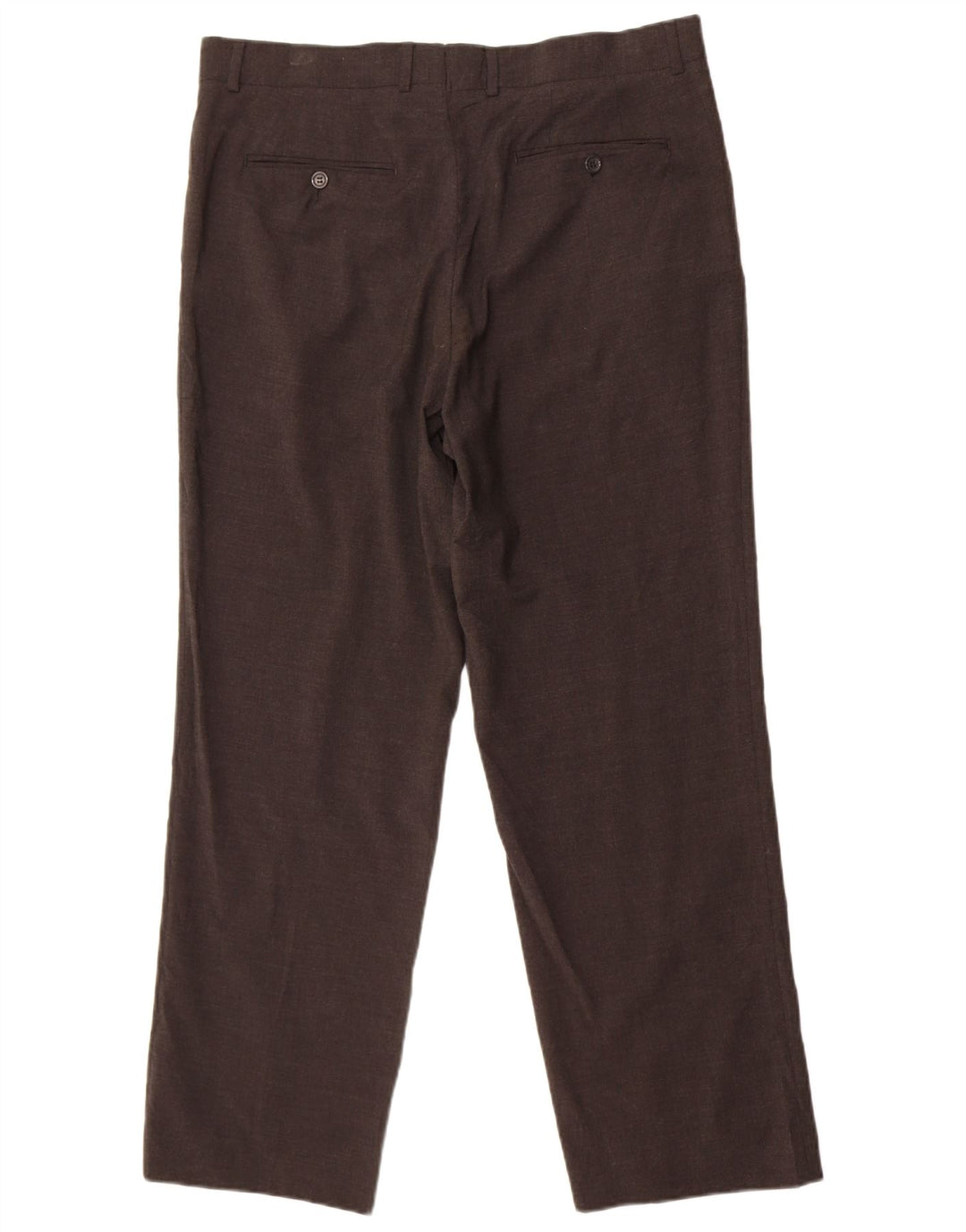 Zara Pantalon de costume droit pour homme EU 46 XL W36 L29 Gris Polyester
