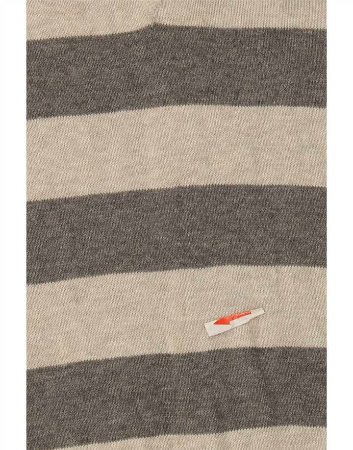 Timberland Pull Ras du Cou Homme Gris Moyen Rayé Coton