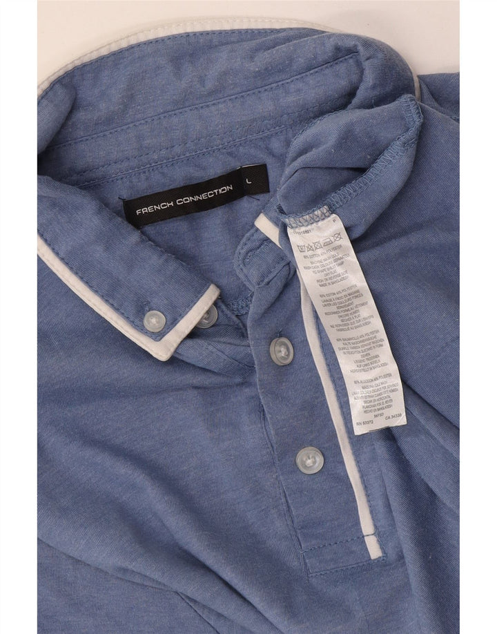 French Connection Polo Homme Grand Bleu Coton