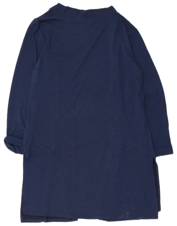 Lipsy Femmes Cardigan Long Top UK 14 Large Bleu Marine Polyester