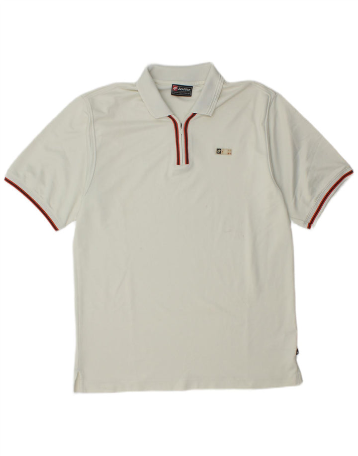 Lotto Polo Homme Blanc Moyen