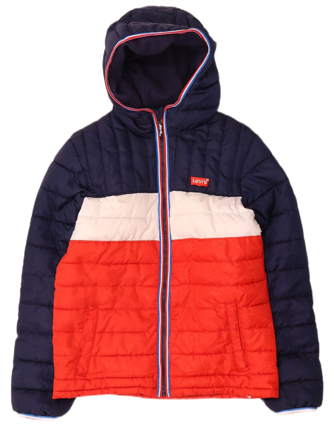 Levi's Veste matelassée à capuche garçon 15-16 ans Bleu marine colour block
